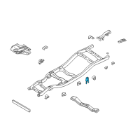 OEM 2001 Nissan Frontier Bracket Roof Body Mounting 2ND R Diagram - 95222-3S630