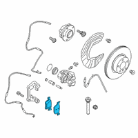 OEM 2020 BMW X3 Front Disc Brake Pad Set Diagram - 34-10-6-884-497