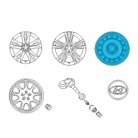 OEM Hyundai Genesis Coupe Wheel Cap Assembly Diagram - 52910-2M910