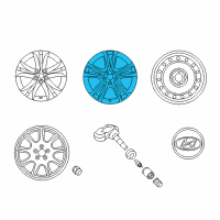 OEM 2013 Hyundai Genesis Coupe 19 Inch Wheel Deep Scratches Diagram - 52910-2M330