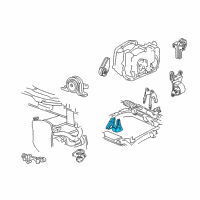 OEM 2003 Chevrolet Malibu Bracket-Trans Mount Strut Diagram - 22614831