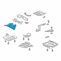 OEM Acura TLX Panel Set, Rear Floor Diagram - 04655-TZ7-A00ZZ