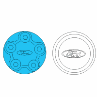 OEM 2003 Ford Explorer Sport Wheel Center Cap Diagram - F87ZZ1130DA