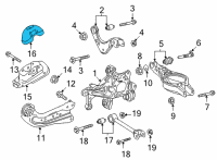 OEM 2016 Toyota Prius Mount Bracket Cover Diagram - 48753-06080