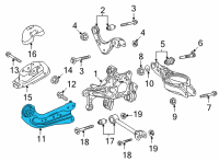 OEM 2020 Toyota Camry Trailing Arm Diagram - 48780-06120