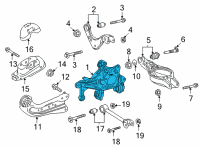 OEM Lexus ES250 Carrier Sub-Assembly, RR Diagram - 42304-06320