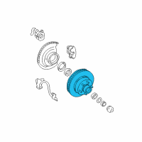 OEM 2002 GMC Savana 1500 Front Brake Rotor Assembly Diagram - 19202730