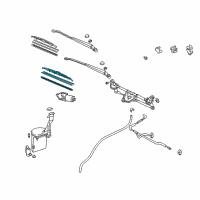 OEM 2002 Toyota Solara Blade Assembly Diagram - 85222-33180