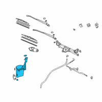 OEM 2000 Toyota Echo Washer Reservoir Diagram - 85315-52010
