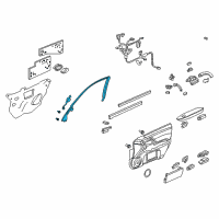 OEM 2006 Acura RL Garnish Assembly, Left Front Sash (Inner) (Medium Gray) Diagram - 72482-SJA-A01ZB