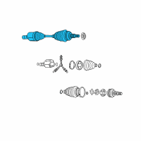 OEM 2008 Pontiac Torrent Front Wheel Drive Shaft Assembly Diagram - 15295798