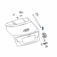 OEM 2018 Toyota C-HR Lift Cylinder Lower Bracket Diagram - 68948-10011