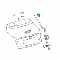 OEM Toyota Lift Cylinder Upper Bracket Diagram - 68946-10010