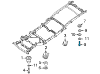 OEM 2019 Nissan Titan Bolt-Body Mounting Diagram - 95516-EA800