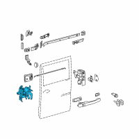 OEM Dodge Sprinter 2500 Side Cargo Door Latch Diagram - 5104359AA