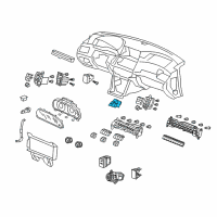 OEM 2014 Honda Crosstour Switch Assembly, Hazard Diagram - 35510-TP6-A01