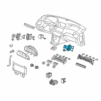 OEM 2010 Honda Accord Crosstour Switch Assembly, Automatic Air Conditioner (Neutral Mat Gun Metallic) Diagram - 79630-TP6-A01ZB