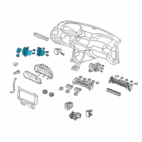 OEM Honda Accord Crosstour Switch Assembly, Automatic Air Conditioner (Neutral Mat Gun Metallic) Diagram - 79620-TP6-A01ZB
