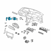 OEM 2010 Honda Accord Crosstour Switch Assembly, Automatic Air Conditioner (Neutral Mat Gun Metallic) Diagram - 79620-TP6-A01ZB