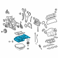OEM 2009 Toyota Avalon Upper Oil Pan Diagram - 12101-0P040