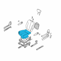 OEM 2007 Hyundai Entourage Cushion Assembly-Rear 2ND Seat, LH Diagram - 89100-4D120-CS2