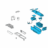 OEM Lexus RX350 Box Assembly, Console Diagram - 58810-48480-B1