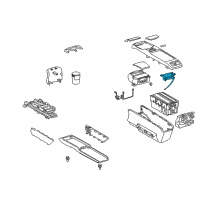 OEM Lexus Lever, Console Compartment Door Lock Diagram - 58971-48020