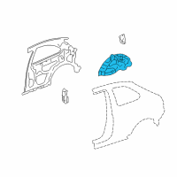 OEM 1997 Honda Civic Wheelhouse, R. RR. Diagram - 64330-S03-G00ZZ