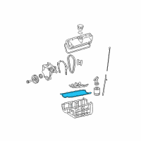 OEM 2009 Pontiac Torrent Gasket-Oil Pan Diagram - 12591284