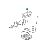 OEM 2006 Chevrolet Equinox Cap Asm-Oil Filler Diagram - 12590905