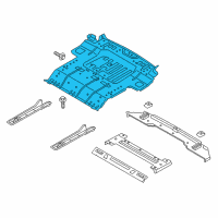 OEM 2018 Lincoln Navigator Rear Floor Pan Diagram - JL1Z-7811215-A