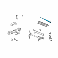 OEM 2004 Honda CR-V Arm, Windshield Wiper (Driver Side) Diagram - 76600-S9A-A01