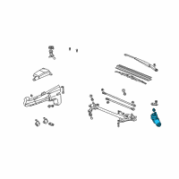 OEM Honda CR-V Motor, Front Wiper Diagram - 76505-SCA-A01