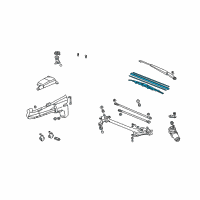 OEM 2004 Honda CR-V Blade, Windshield Wiper (525Mm) Diagram - 76620-S9A-306