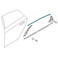 OEM Hyundai Sonata Moulding Assembly-Rear Door Frame, LH Diagram - 83850-C1000