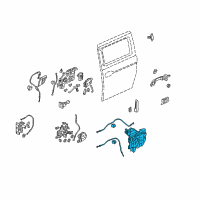 OEM 2006 Honda Odyssey Latch Assembly, Passenger Side Slide Door (Power) Diagram - 72610-SHJ-A22
