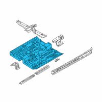 OEM 2003 Nissan Maxima Floor-Front Diagram - 74312-4Y930