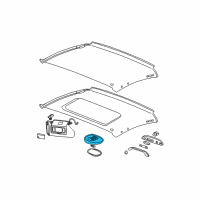 OEM 1998 Buick Regal Lamp Asm-Dome *Blue Diagram - 10280157