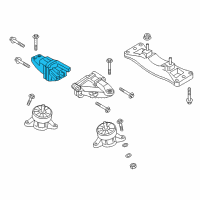 OEM 2016 Hyundai Genesis Engine Support Bracket Assembly, Right Diagram - 21825-B1200