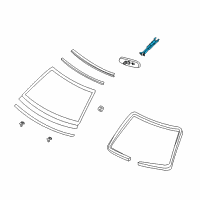 OEM 2008 Nissan 350Z Mirror Inside Cover Diagram - 96329-CF00A