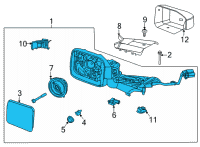 OEM 2021 Ford Bronco MIRROR ASY - REAR VIEW OUTER Diagram - M2DZ-17682-FN