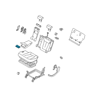 OEM 2011 Hyundai Santa Fe Rear Seat Armrest Cup Holder Assembly Diagram - 89992-0W500-SH