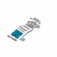 OEM 2004 Kia Sorento Panel-INTERMEDIATED Floor Diagram - 655023E100