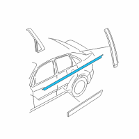 OEM Ford Focus Belt Weatherstrip Diagram - 3S4Z-5425596-AA