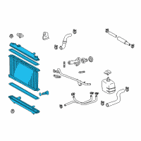 OEM 2005 Toyota Camry Radiator Assembly Diagram - 16400-0H131