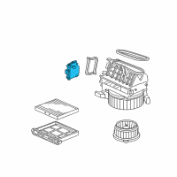 OEM 2005 Acura RL Motor Assembly, Fresh/Recirculating Diagram - 79350-SJA-A01
