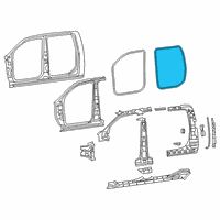 OEM 2022 Ram 1500 WEATHERSTRIP-Rear Door Body Mounted Diagram - 68402033AA