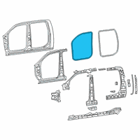 OEM 2022 Ram 1500 WEATHERSTRIP-Front Door Body Mounted Diagram - 68402032AA