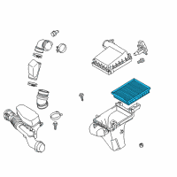 OEM Lexus CT200h Air Cleaner Filter Element Sub-Assembly Diagram - 17801-37021