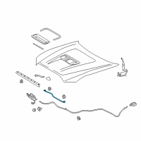 OEM 2021 Toyota Tacoma Support Rod Diagram - 53441-04070